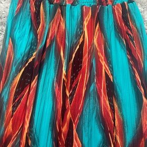 Jon & Anna Teal and Orange A-Line Skirt